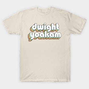 Dwight Yoakam - Retro Rainbow Letters T-Shirt